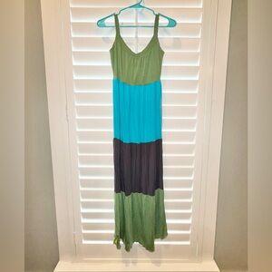 Lole Green and Blue Maxi Sundress xs